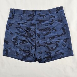 NEW Banana Republic Women's Blue Camouflage Shorts Size 8 Satin